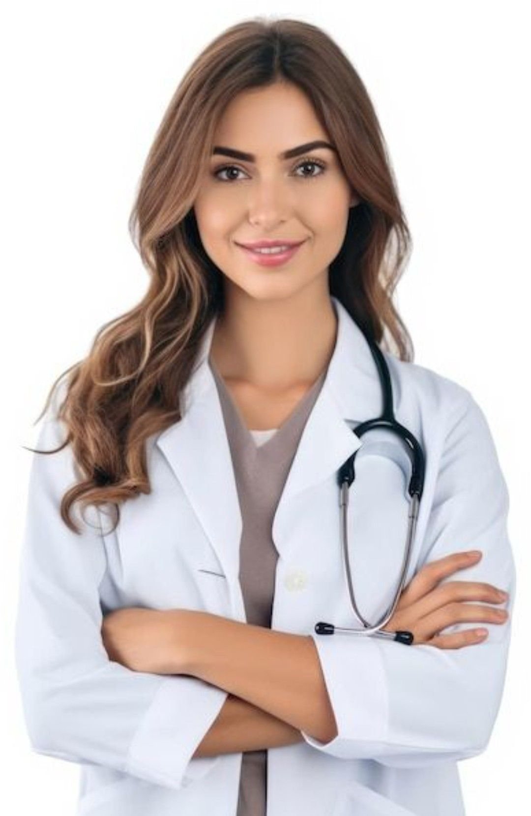 Clinician in a white coat with a stethoscope, representing a private weight management consultation in Ireland