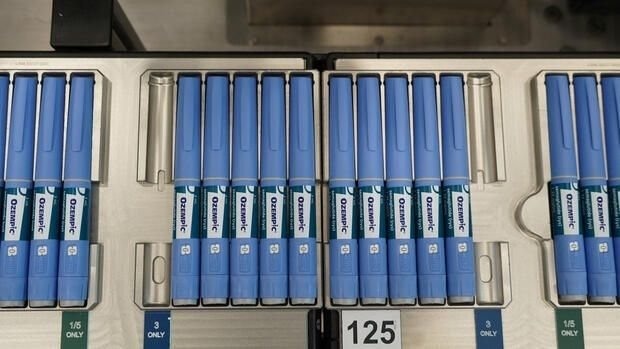 GLP-1 treatment in Ireland, explained Rows of GLP-1 injection pens in refrigerated pharmacy storage